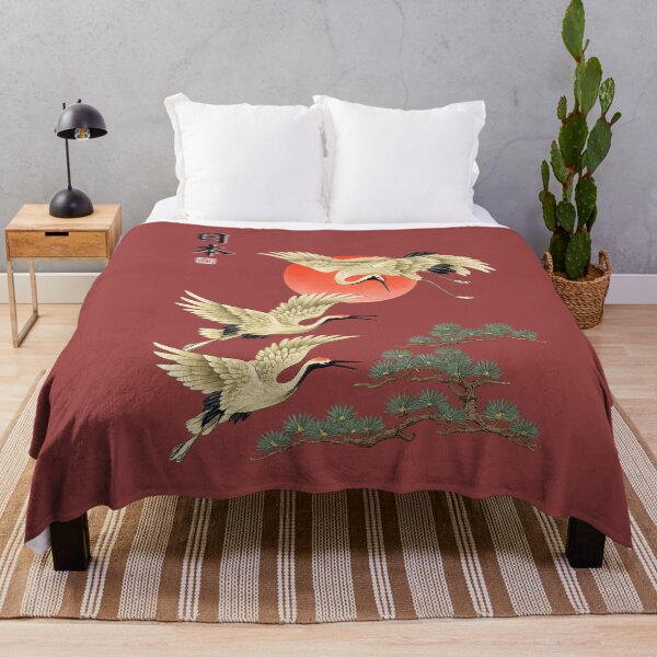 Item preview, Cranes Japanese trees art. designed and sold by Natart1004.
