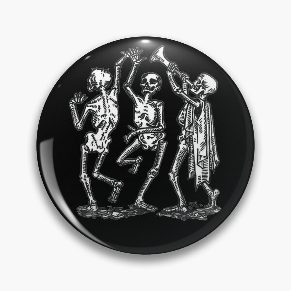 Aperçu de l'œuvre Danse macabre médiévale – Illustration de danse gothique de squelettes créée et vendue par Dungeon-Shop.