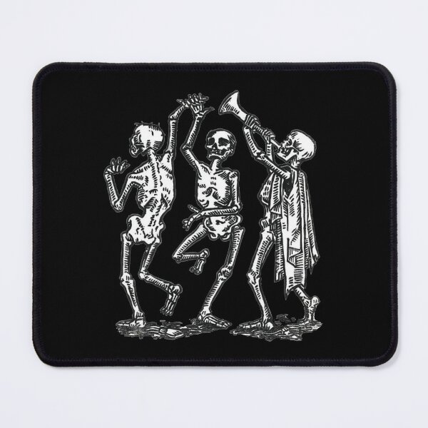 Item preview, Medieval Danse Macabre – Gothic Skeleton Dance Illustration designed and sold by Dungeon-Shop.