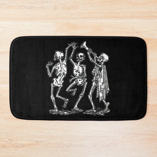 Item preview, Medieval Danse Macabre – Gothic Skeleton Dance Illustration designed and sold by Dungeon-Shop.