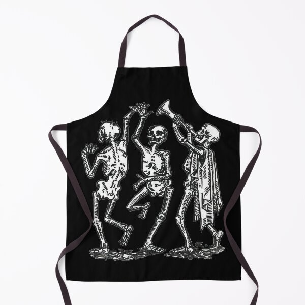 Aperçu de l'œuvre Danse macabre médiévale – Illustration de danse gothique de squelettes créée et vendue par Dungeon-Shop.