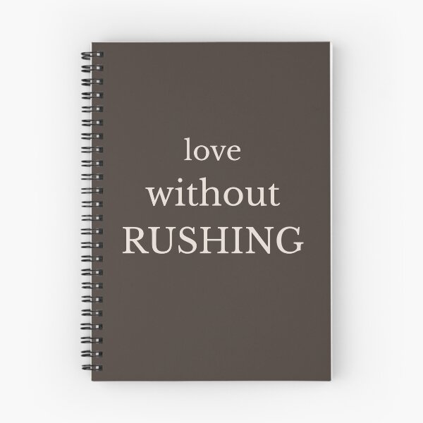 Item preview, Love Without Rushing Minimalist Relationship Quote designed and sold by Minimalist Typography.