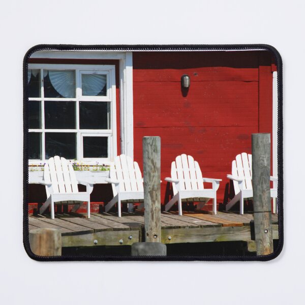Item preview, Adirondack chairs on the dock in Greenport, New York  designed and sold by Michael Brewer.