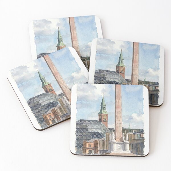Item preview, Copenhagen - the Liberty Memorial - Watercolor designed and sold by Gene Lvov.