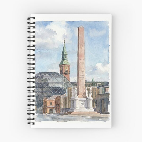 Item preview, Copenhagen - the Liberty Memorial - Watercolor designed and sold by Gene Lvov.