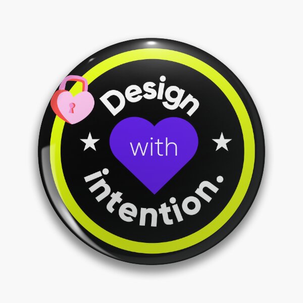 Item preview, Design With Intention - Mindful UI/UX & Graphic Designer Quote designed and sold by Artio-ArtShop.