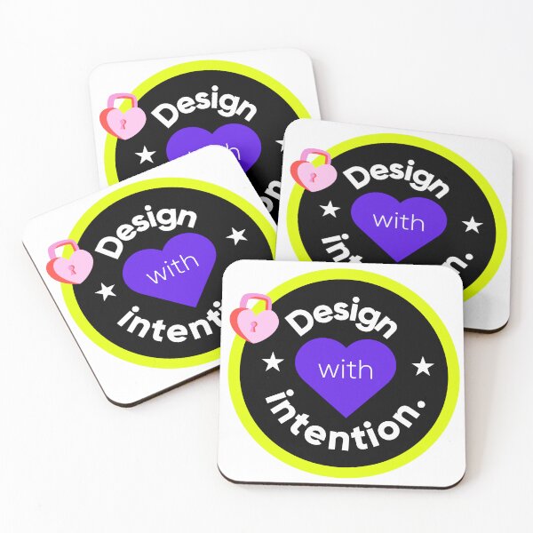 Item preview, Design With Intention - Mindful UI/UX & Graphic Designer Quote designed and sold by Artio-ArtShop.