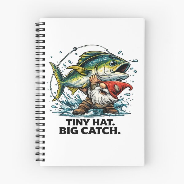 Item preview, Tiny Hat Big Catch Gnome Fishing Design designed and sold by SaltyLinesOut.
