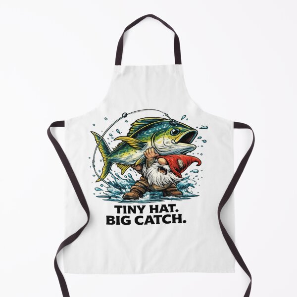Item preview, Tiny Hat Big Catch Gnome Fishing Design designed and sold by SaltyLinesOut.