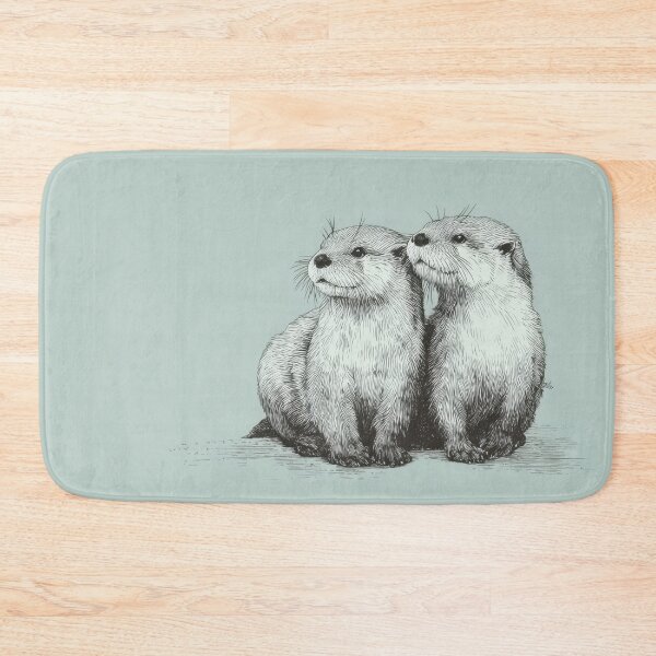 Item preview, Otters sit together in quiet moment designed and sold by anytka.
