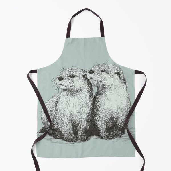 Item preview, Otters sit together in quiet moment designed and sold by anytka.