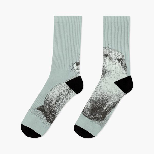 Item preview, Otters sit together in quiet moment designed and sold by anytka.