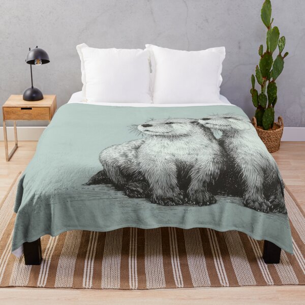 Item preview, Otters sit together in quiet moment designed and sold by anytka.