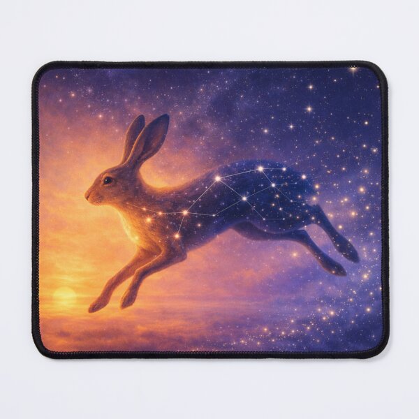 Item preview, Brown Hare – Celestial Run Star Constellation Art designed and sold by GeoWild Designs.