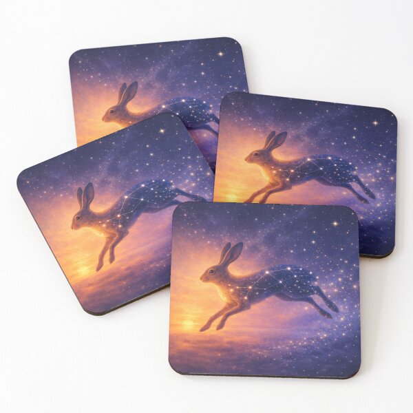 Item preview, Brown Hare – Celestial Run Star Constellation Art designed and sold by GeoWild Designs.