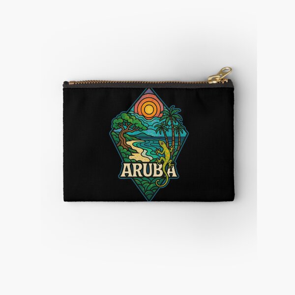 Item preview, Aruba Caribbean Island Gecko Stained Glass Travel designed and sold by TomFrontierArt.