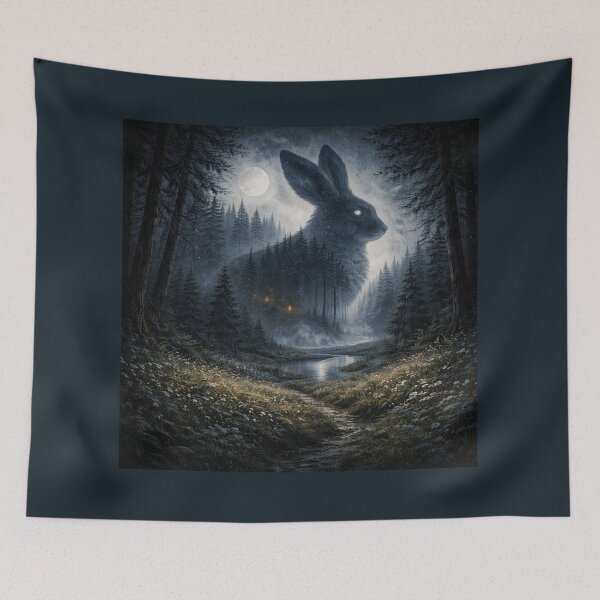 Item preview, Hare Without a Hare — Dawn Meadow Silhouette designed and sold by GeoWild Designs.