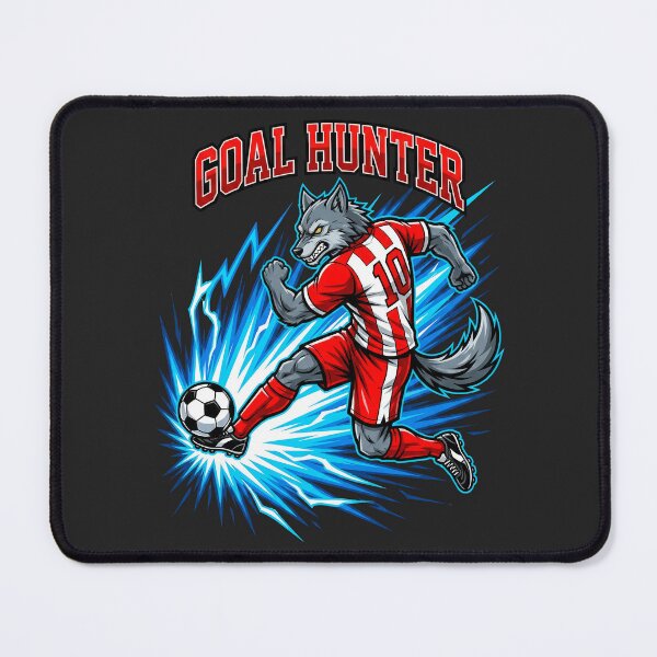 Item preview, Goal Hunter - Soccer Wolf Mascot designed and sold by DigitalGlade.