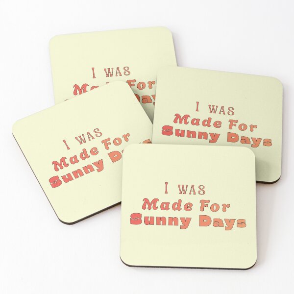 Item preview, I Was Made For Sunny Days Spring Orange Yellow Text Stickers Prints Posters Wall Art Magnet Home Coffee Cup Decoration TShirt Stationary Notebook Magnet Hat Kitchen Work School Office Redbubble Shop designed and sold by Saritas Boutique Shop.