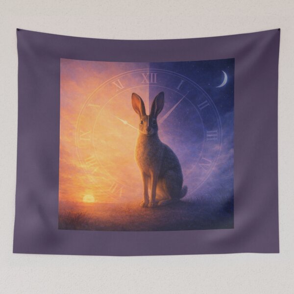 Item preview, Brown Hare – Stillpoint of Time | Liminal Twilight Wildlife Art designed and sold by GeoWild Designs.