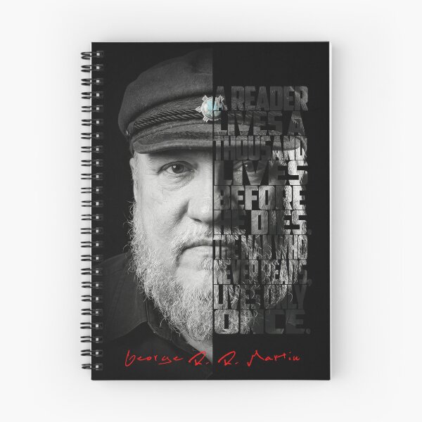 Item preview, George R.R. Martin Split Face Quote Poster designed and sold by Enea Kelo.