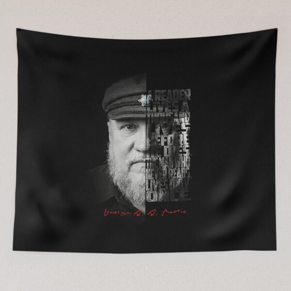 Item preview, George R.R. Martin Split Face Quote Poster designed and sold by Enea Kelo.
