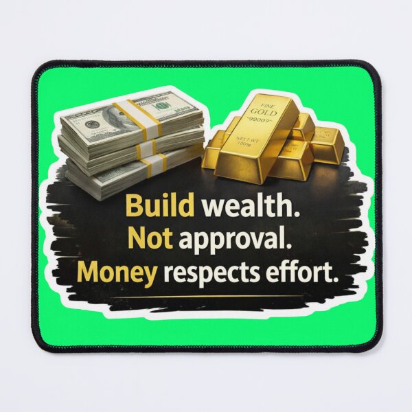 Item preview, Build Wealth Not Approval Money Respects Effort Sticker designed and sold by Nicolae-SCROCIOB-Shop.