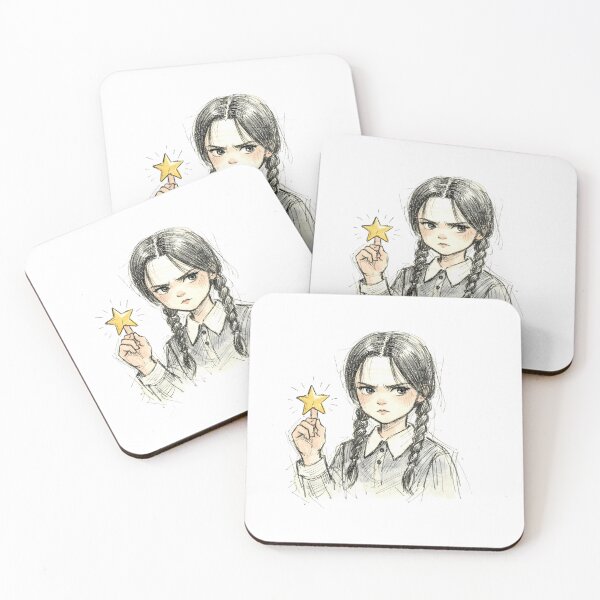 Item preview, GOTH GIRL WITH GOLD STAR designed and sold by LIS AND MELIVERSO.