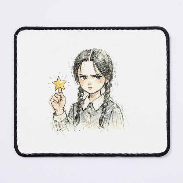 Item preview, GOTH GIRL WITH GOLD STAR designed and sold by LIS AND MELIVERSO.