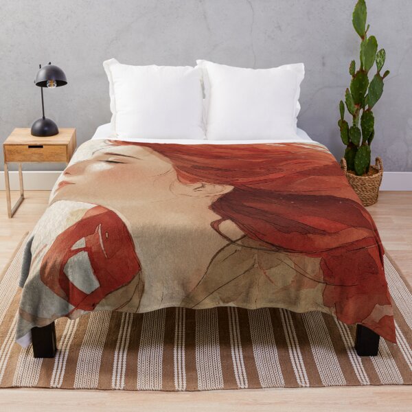 Item preview, Woman with flowing red hair in art designed and sold by anytka.