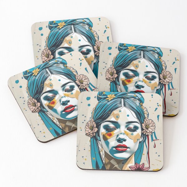 Item preview, Abstract Woman Floral Collage Art Print designed and sold by lapinu.