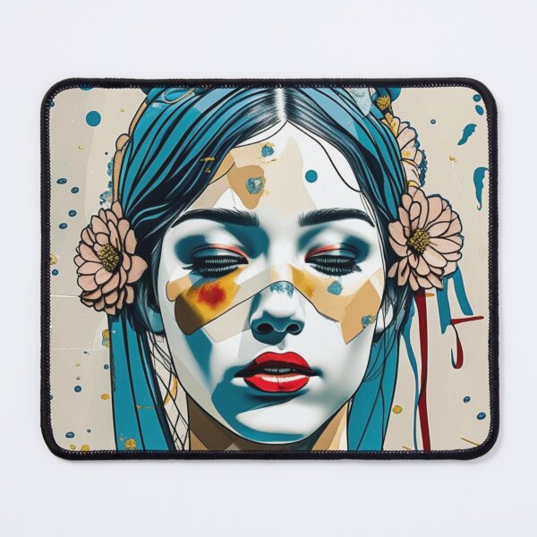 Item preview, Abstract Woman Floral Collage Art Print designed and sold by lapinu.