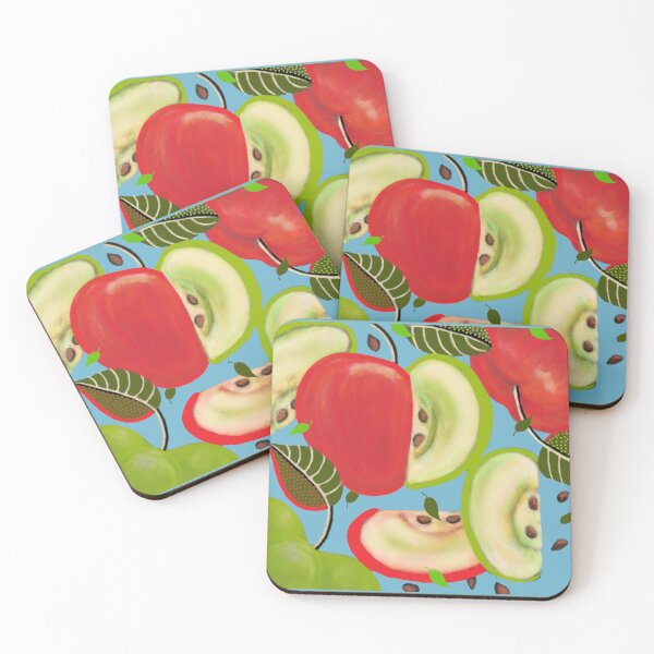 Item preview, Fun Bold Bright - Red and Green Apples designed and sold by ABG Inspirational Art.
