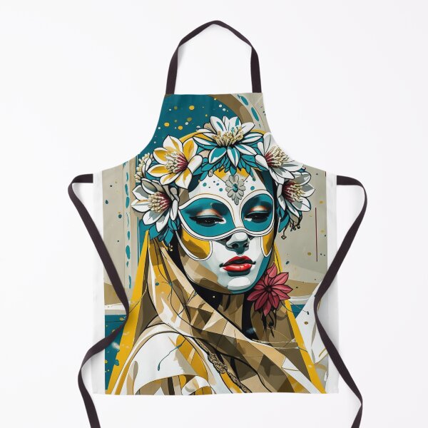 Item preview, Venetian Masquerade Woman Floral Art Print designed and sold by lapinu.