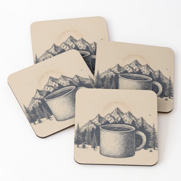 Item preview, Morning coffee with mountain view designed and sold by anytka.