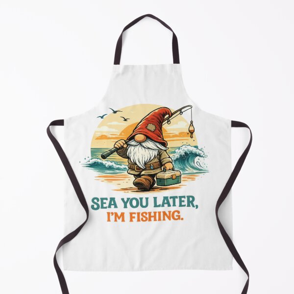 Item preview, Sea You Later, I’m Fishing – Coastal Gnome Sunset Design designed and sold by SaltyLinesOut.