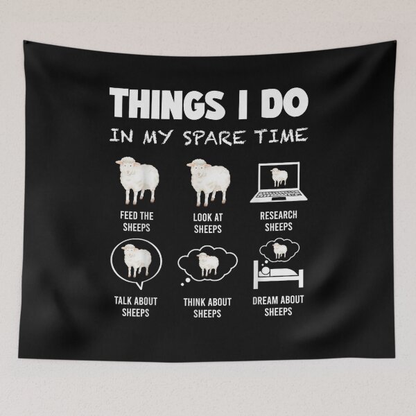 Item preview, Things I Do In My Spare Time Sheeps Funny Sheep designed and sold by MerchDeviant.