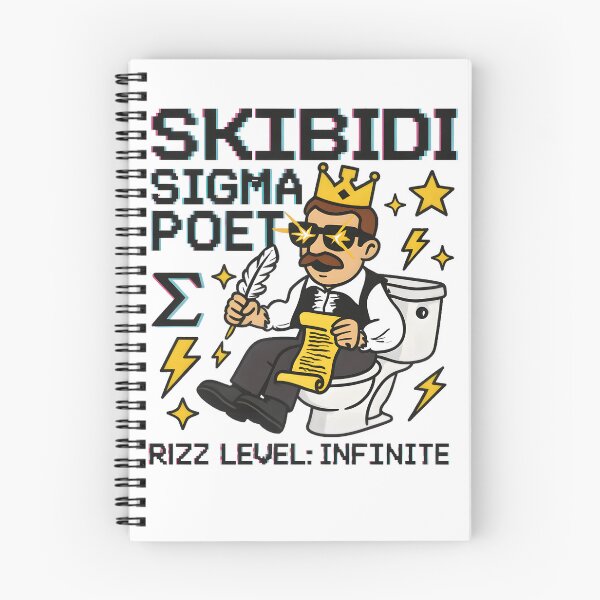Item preview, Skibidi Sigma Poet Rizz Level Infinite Funny Meme Shirt designed and sold by AnnDesignStudio.