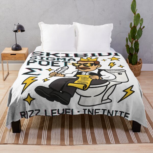 Item preview, Skibidi Sigma Poet Rizz Level Infinite Funny Meme Shirt designed and sold by AnnDesignStudio.