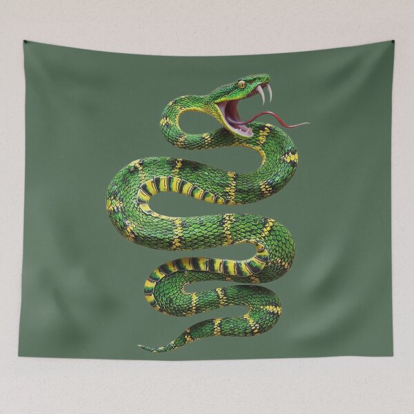 Item preview, Green Venomous Snake designed and sold by MorningFive.