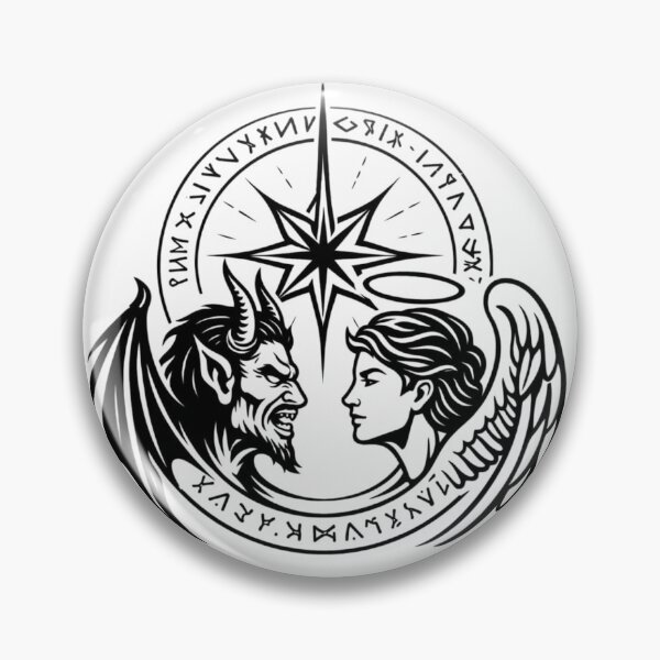 Item preview, Angel and Demon Rune Circle Design designed and sold by HejStudio.