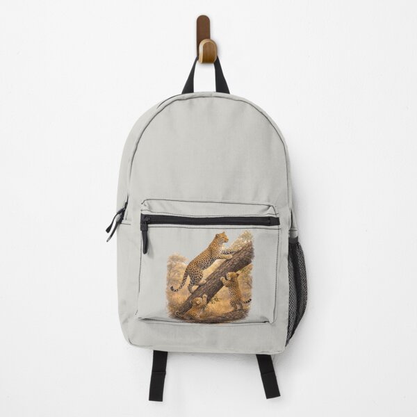 Item preview, A leopard with cubs climbs a tree. designed and sold by XenialitySIA.