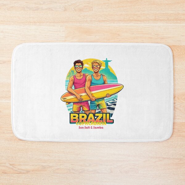 Item preview, Brazil – Sun Salt & Samba | 80s retro surf poster designed and sold by Earth Celebration Designs.