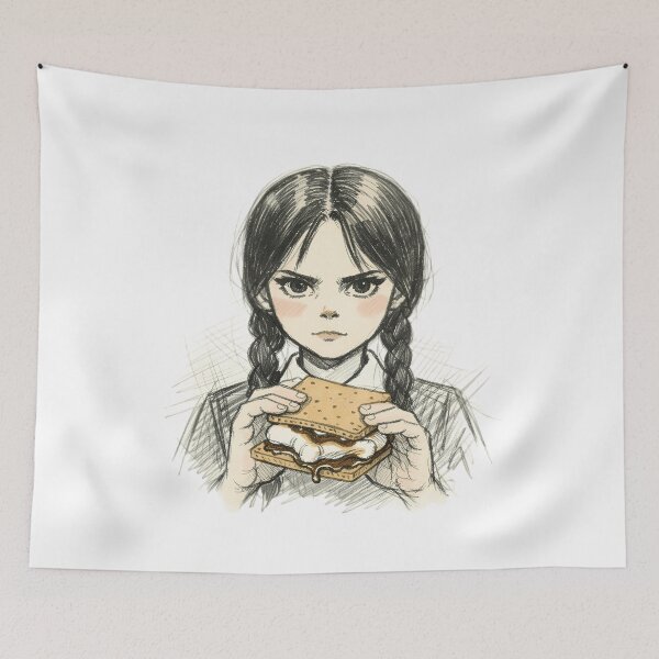 Item preview, GOTH GIRL WITH SMORE designed and sold by LIS AND MELIVERSO.