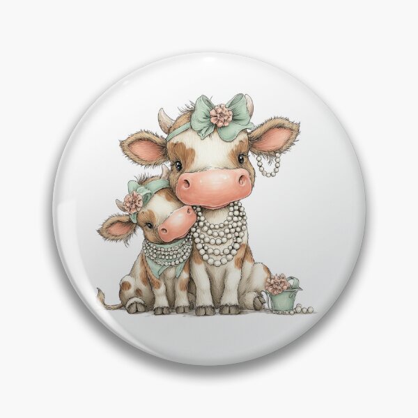 Item preview, Mother & Baby Cow – Sweet Dressed‑Up Duo Design designed and sold by Saxon Designs.
