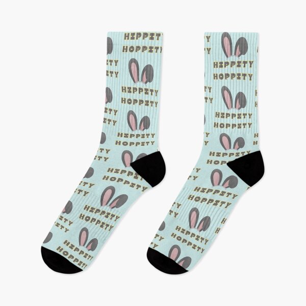 Item preview, Hippity Hoppity Easter Bunny Grey Text Yellow Spring Stickers Prints Posters Wall Art Magnet Home Coffee Cup Decoration TShirt Stationary Notebook Magnet Hat Kitchen Work School Office Redbubble Shop designed and sold by Saritas Boutique Shop.