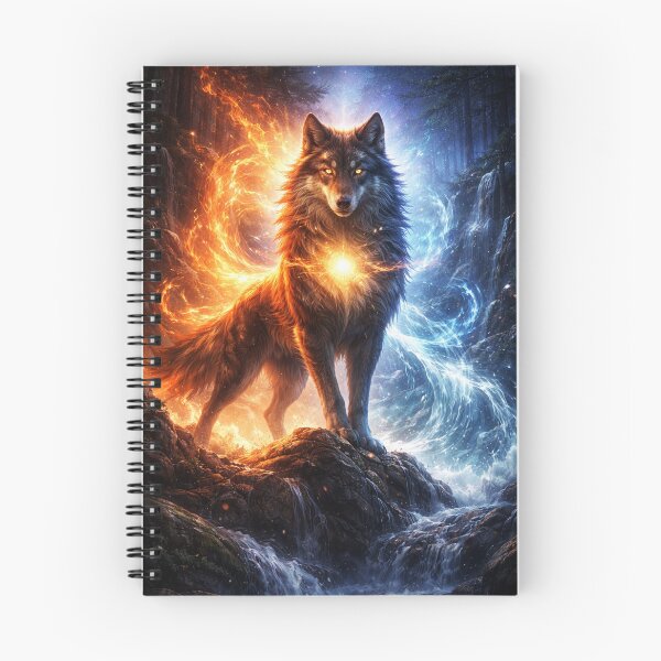 Item preview, Wolf of Fire and Ice Spirit Guardian designed and sold by GeoWild Designs.