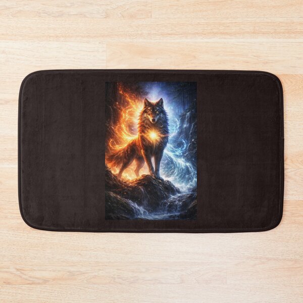 Artikelvorschau, Wolf des Feuer- und Eisgeisteswächters entworfen und verkauft von GeoWild Designs.
