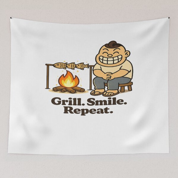 Item preview, Smile grill repeat  designed and sold by ARTGENERATESART.