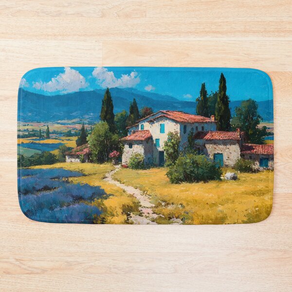 Item preview, Tuscan Farmhouse and Cypress Trees Oil Style designed and sold by daila70.